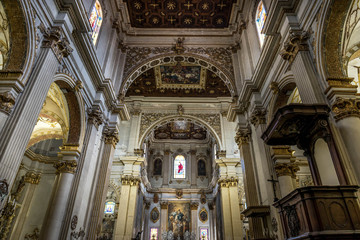 :Baroque architecture in Basilica di Santa Croce, Lecce, Ital