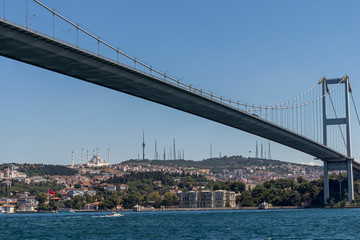 15 July Martyrs Bridge over Bosporus in city of Istanbul