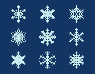 Fototapeta na wymiar snowflake icon set. snow symbol. isolated vector image