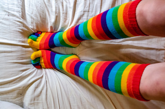 Rainbow Toe Socks : r/toesocks