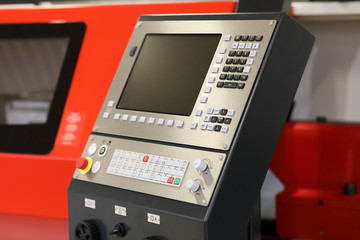 CNC machining center and a control panel