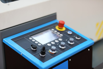 control panel of modern industrial machine