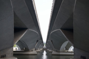 abstract view under the Esplanade bridge