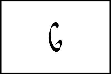Obraz premium Roman rustic calligraphy font, capitals. G letter. Vector black letters isolated on white background