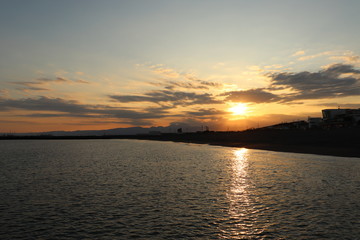 夕焼けの茅ヶ崎