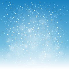 Simple snowfall blue background