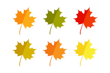 Colorful Autumn Leaves Art Vector Illustration