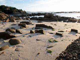 view of beach with rocks