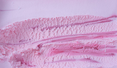 Texture ice cream Strawberry as background, Top view Blank for design..