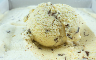 Surface ice cream cookies & Cream, Food concept, Blank for design..