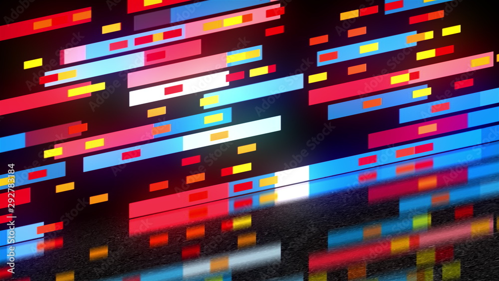 Poster abstract technology with many rectangles background, surface with reflection, 3d render backdrop, co
