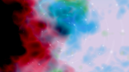 Spray paint abstraction with effect of water and diffusion, and particles, 3d rendering background