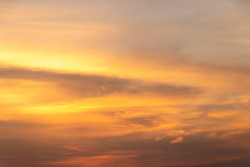 Fototapeta premium Beautiful color light sky with cloud background from sunset