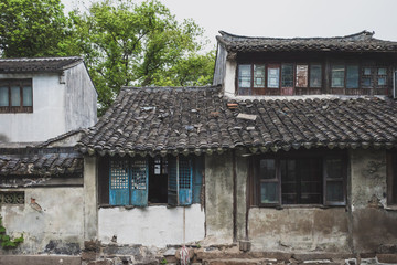 Fototapeta na wymiar Old houses in old town Tongli, Jiangsu, China