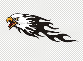 Eagle head logo for t-shirt, Hawk mascot Sport wear typography emblem graphic, athletic apparel stamp