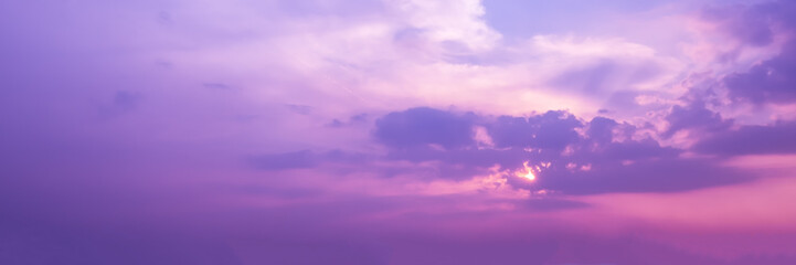 scenery of sunset in golden hour or twilight time