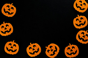 Halloween background. Pumpkin scary orange decoration isolated o