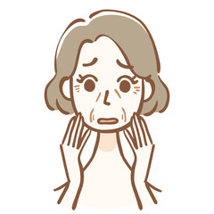 肌の老化に悩む女性
