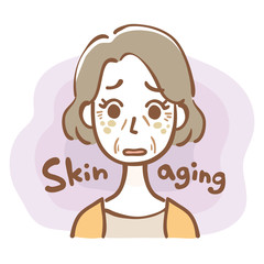 肌の老化に悩む女性