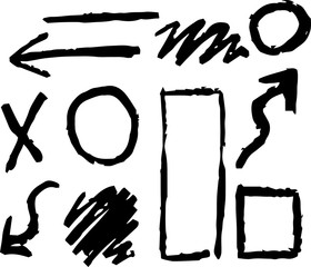 Illustration of a sign written with a brush