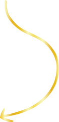 Gold Simple thin arrow variation illustration