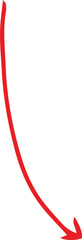 Red and  Simple thin arrow variation illustration