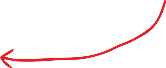 Red and  Simple thin arrow variation illustration