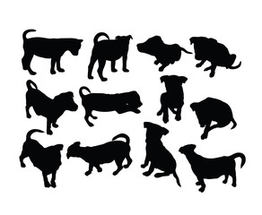 Little Dog Silhouettes, art vector design