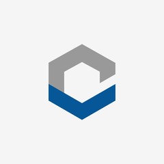 Letter VC Hexagon Creative Icon Modern Icon Logo Design Template Element Vector