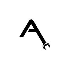 abstract initial letter A logo design template