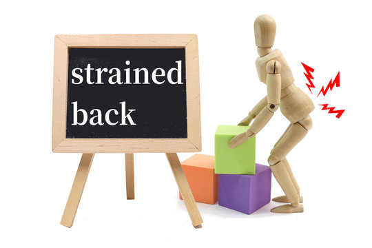 strained back
