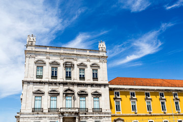 Fototapeta na wymiar Lisbon Pombaline Architecture on Commerce Square