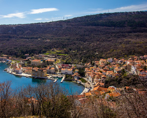 View of a Croatian village on the Dalmation coast