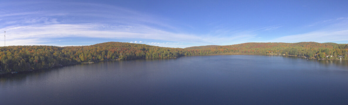 Aerial Landscape - Diamond Lake in Hastings Highlands, Ontario, Canada