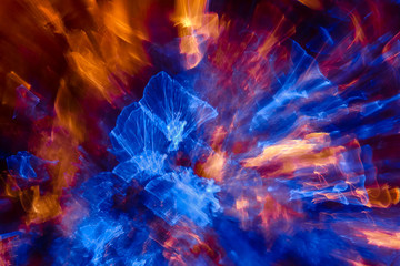 Abstract background. Explosion star with gloss and lines. Awesome beautiful nebula somewhere in outer space.