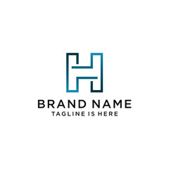 Letter H logo icon design template elements