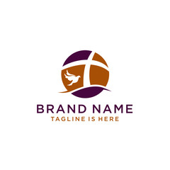Fototapeta premium Logo church. Christian symbols.