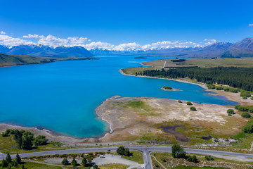 Panorama of Lake Tekapo, New Zealand