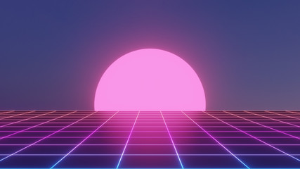 Sci Fi grid background (gradient grid) © Giraphics