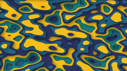 abstract fun and fresh colorful pastel contour wallpaper paper cut out effect background template illustration