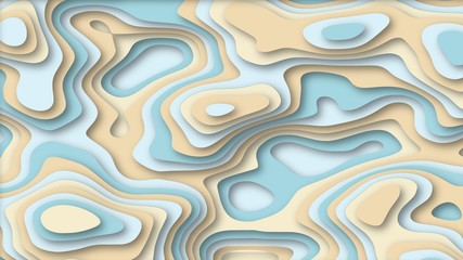 abstract fun and fresh colorful pastel contour wallpaper paper cut out effect background template illustration