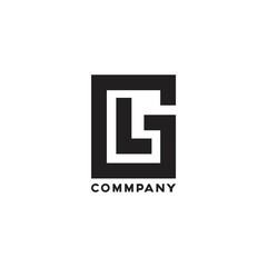 Obraz premium LG Gl letter logo monogram letter mark icon vector image