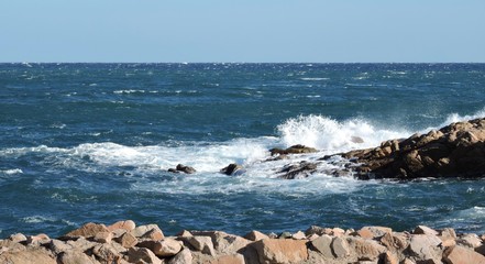 waves and rocks