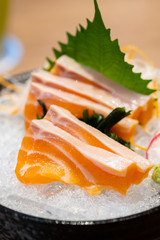 Japanese food is on the table