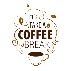 Coffee logo. Vector illustration on white background
