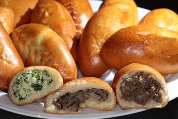 delicious homemade cakes with filling