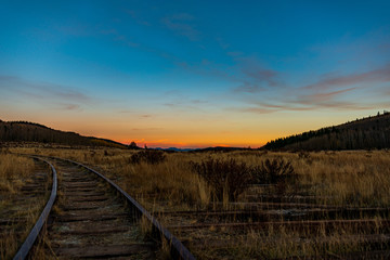 sunset on rails