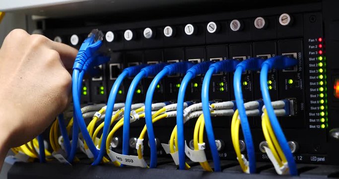 Ethernet Cables And  Network With Cable Lan Rj45,Connect Cable Lan Network.