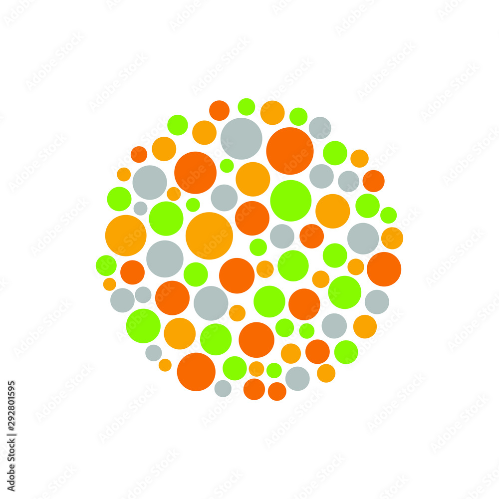 Wall mural circle dot logo. globe symbol. icon vector illustration. eps 10.