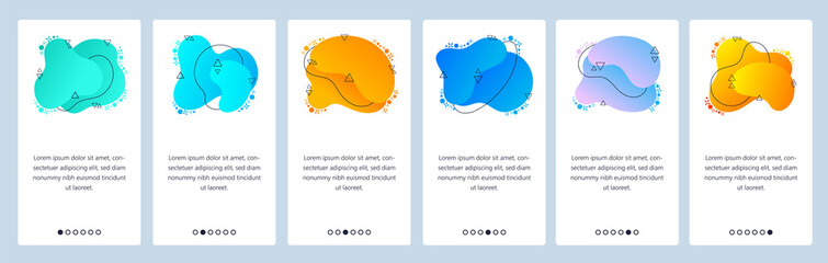 Website and mobile app onboarding screens vector template